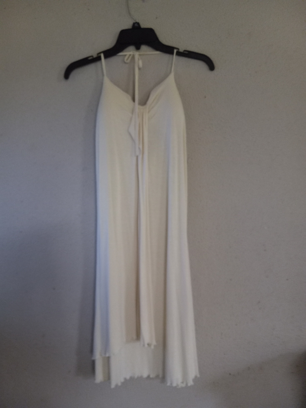 Cream Spaghetti Strap Midi Dress